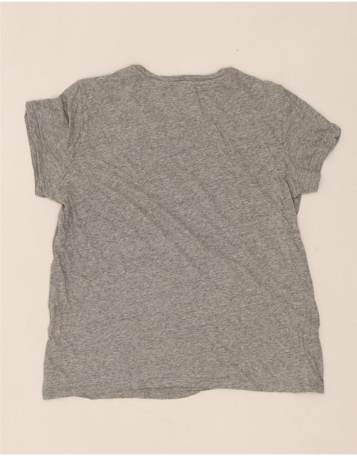 LEVI'S Womens Graphic T-Shirt Top UK 16 Large Grey Vintage Levi's and Second-Hand Levi's from Messina Hembry 