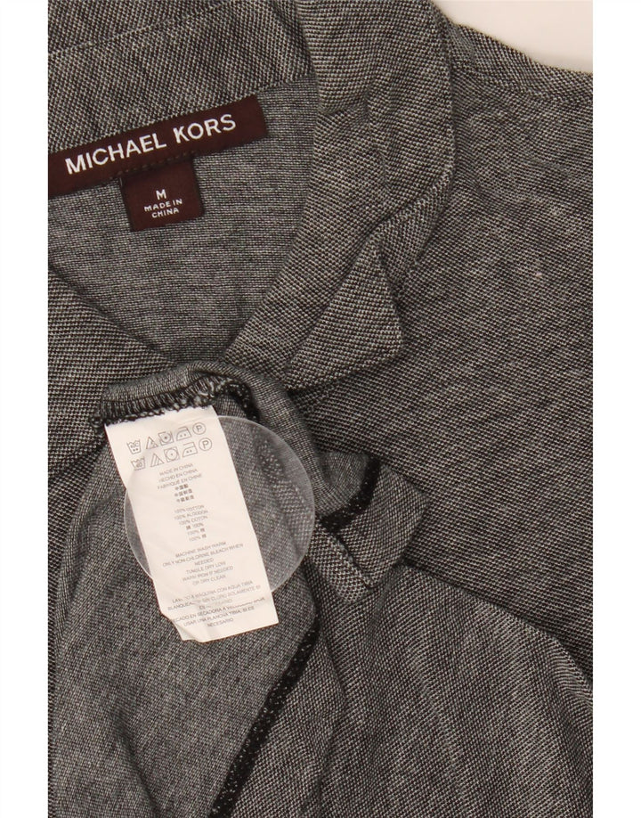 Polo da uomo MICHAEL KORS in cotone screziato grigio medio