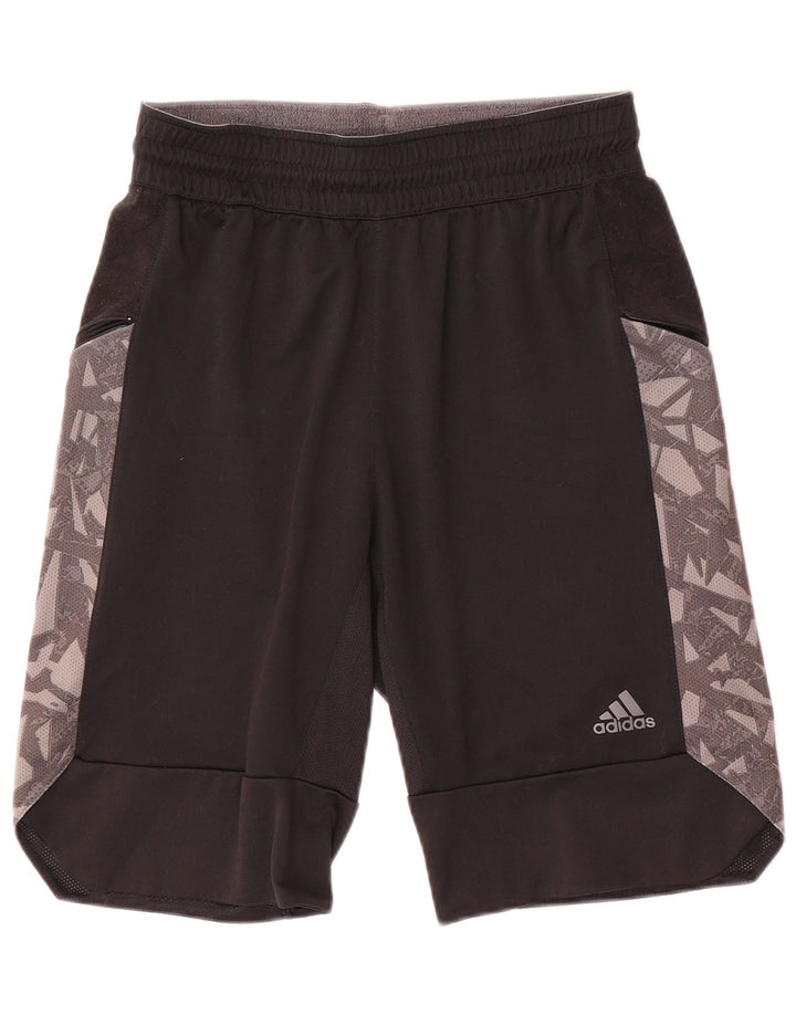 Pantaloncini sportivi da uomo Adidas piccoli poliestere geometrico nero