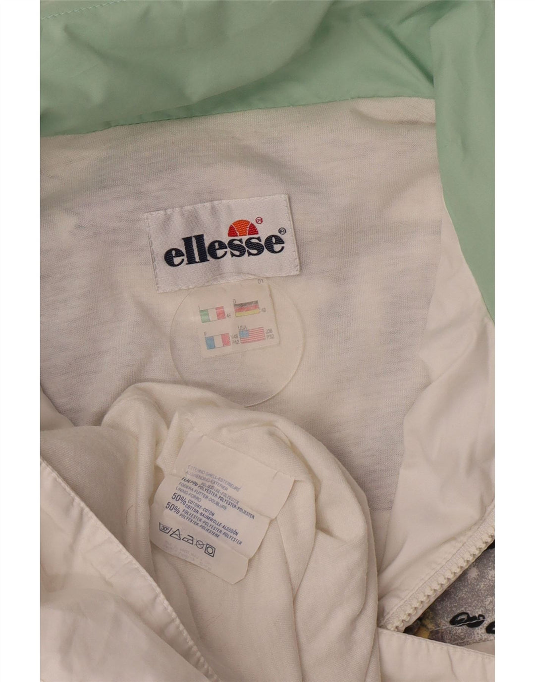 Giacca da tuta da uomo Ellesse IT 46 Small Poliestere color block bianco