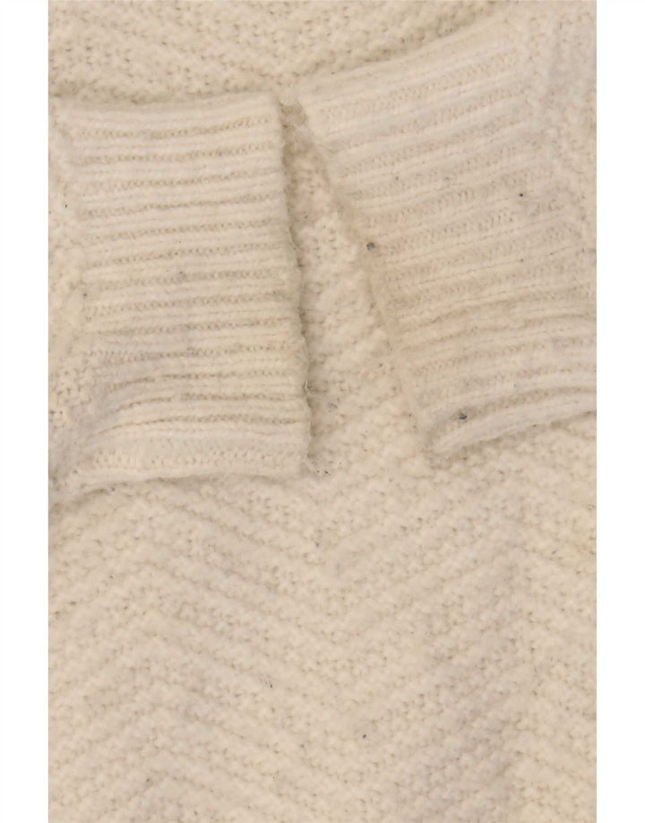 Maglione maglione con scollo a barca da donna Marks & Spencer UK 16 Grande Chevron bianco