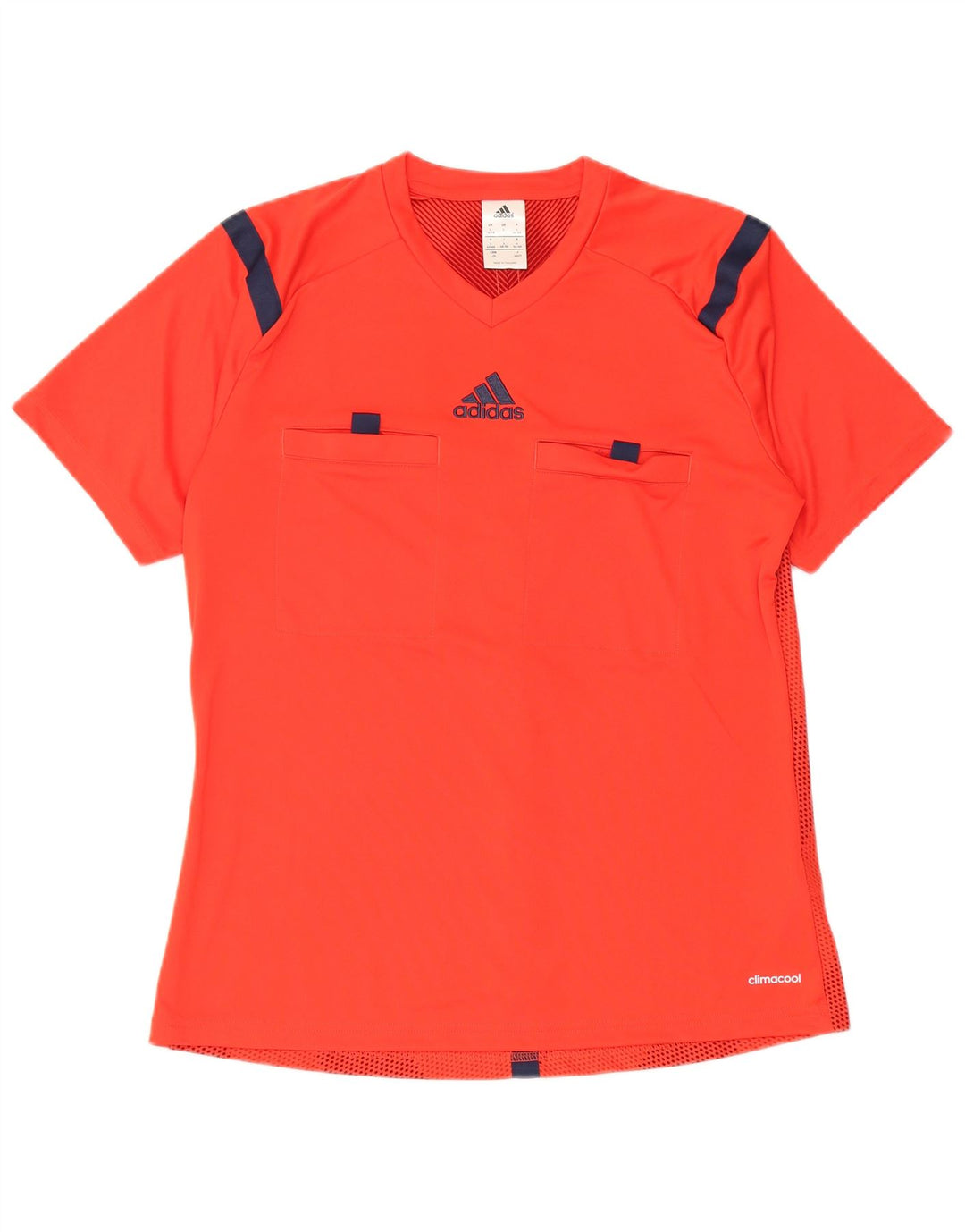 Maglietta Adidas Climacool da ragazzo, 15-16 anni, in poliestere a righe grandi rosse