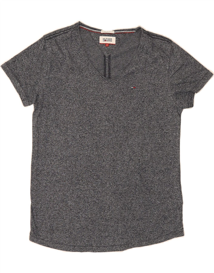 TOMMY HILFIGER Mens T-Shirt Top Small Grey Polyester Vintage Tommy Hilfiger and Second-Hand Tommy Hilfiger from Messina Hembry 