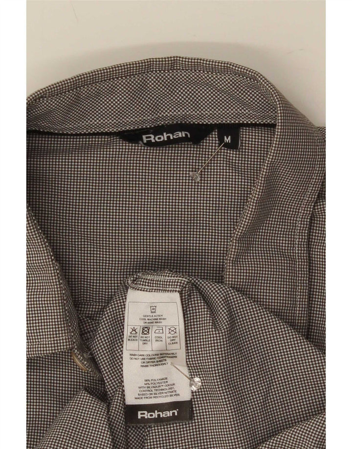 Camicia da uomo Rohan in poliammide a quadretti grigio medio