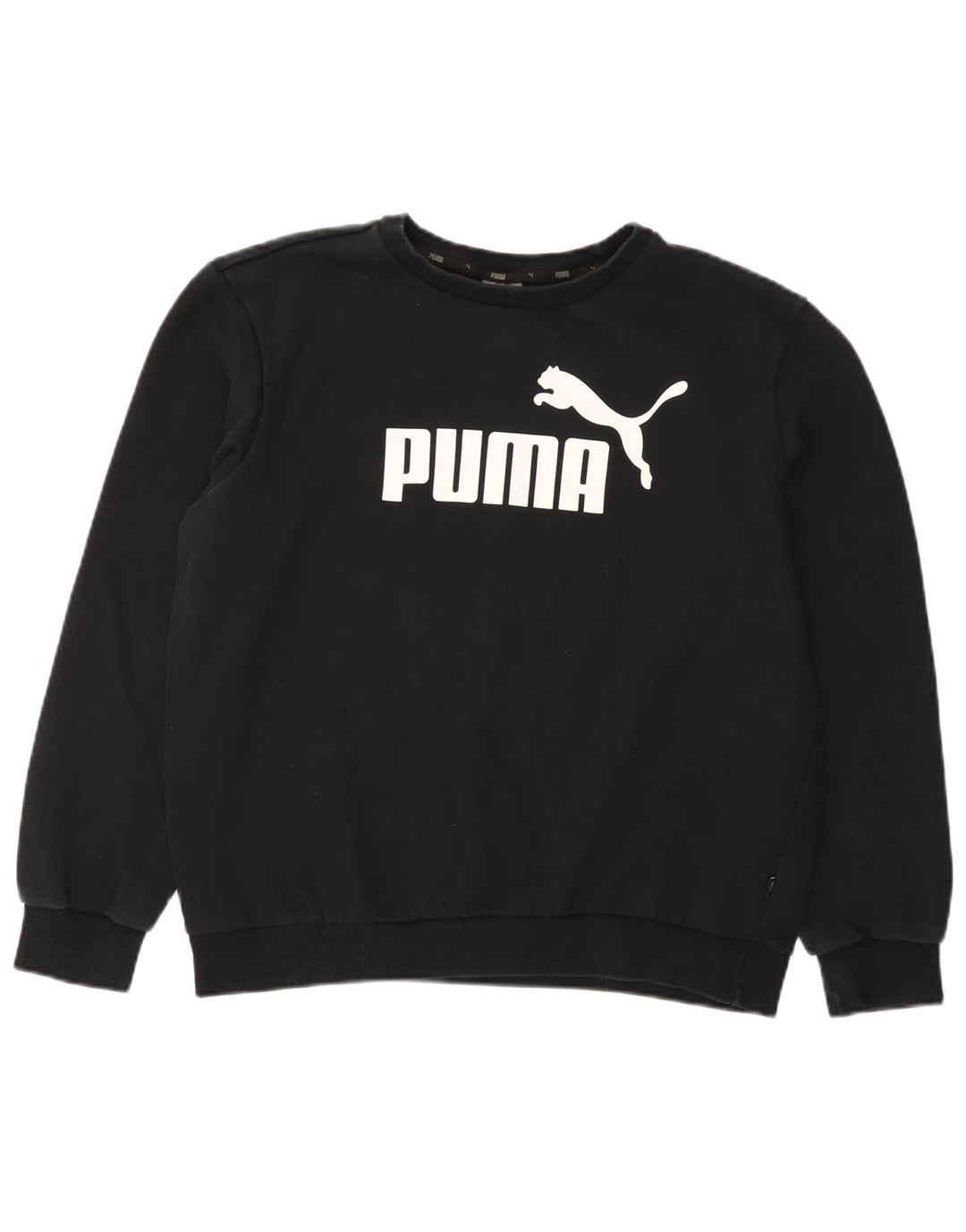 Felpa oversize con grafica da donna Puma UK 16 Large Black Cotton