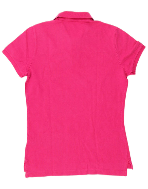 Polo skinny da donna Ralph Lauren UK 12 cotone rosa medio