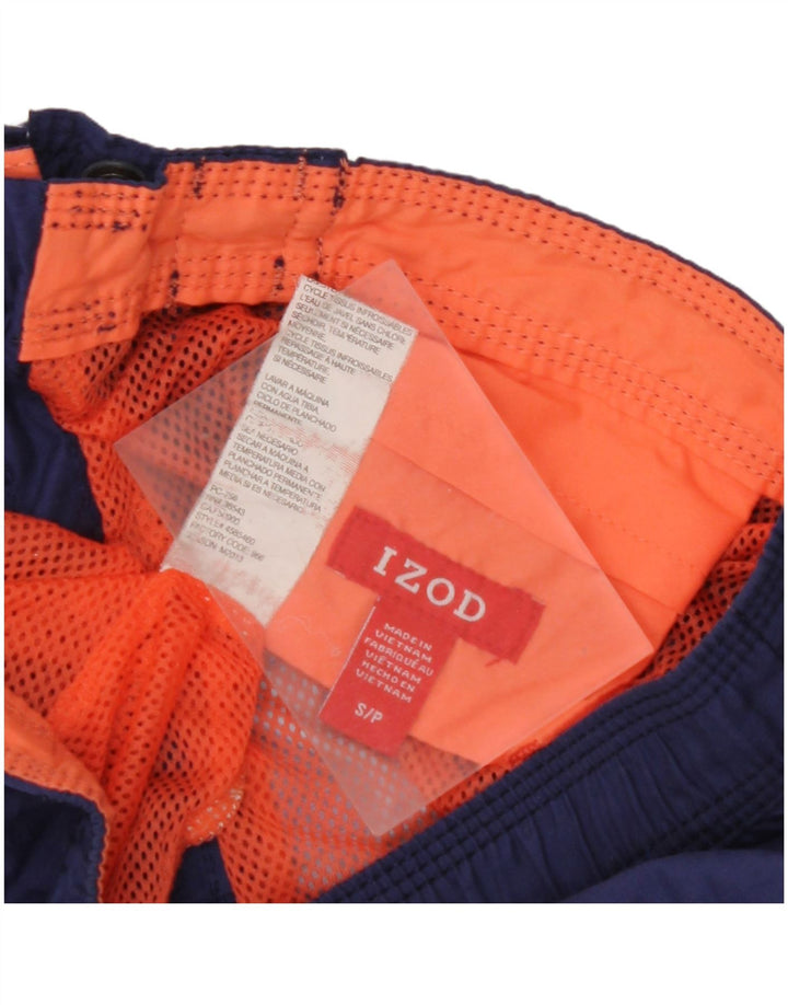 Pantaloncini da bagno da uomo IZOD piccoli in poliestere a righe blu navy