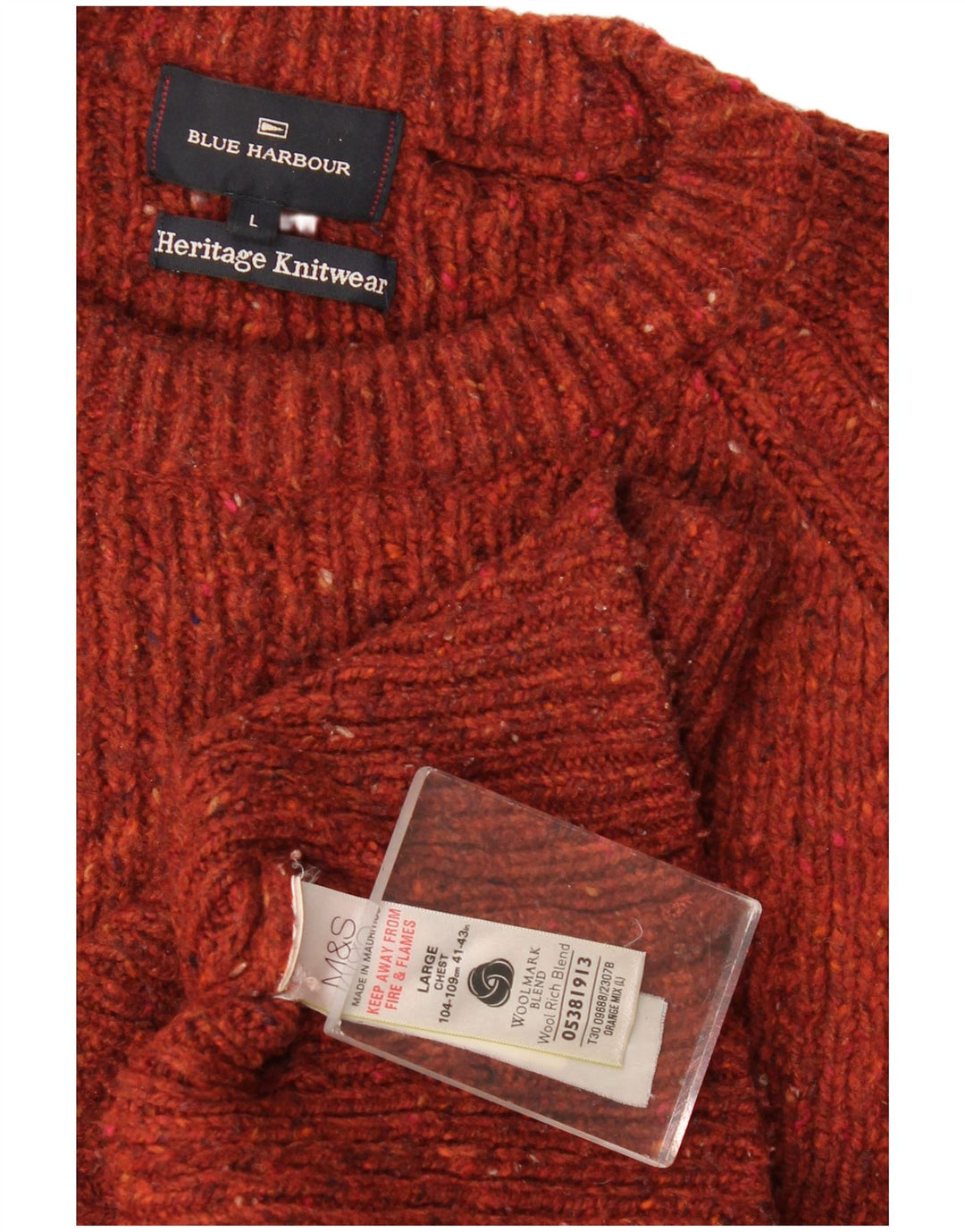 Marks & Spencer Maglione da uomo con scollo a barca autografo grande arancione