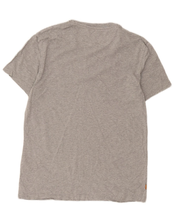 T-shirt da uomo slim fit Timberland Top piccolo in cotone chiazzato grigio