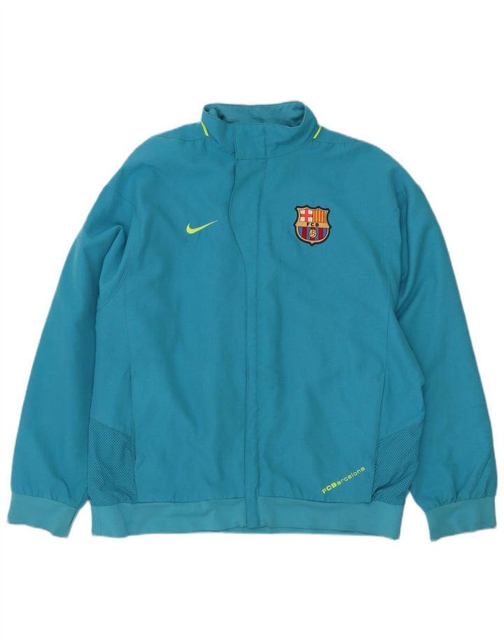 Giacca superiore della tuta da ragazzo Nike Barcelona 13-14 anni XL blu poliestere