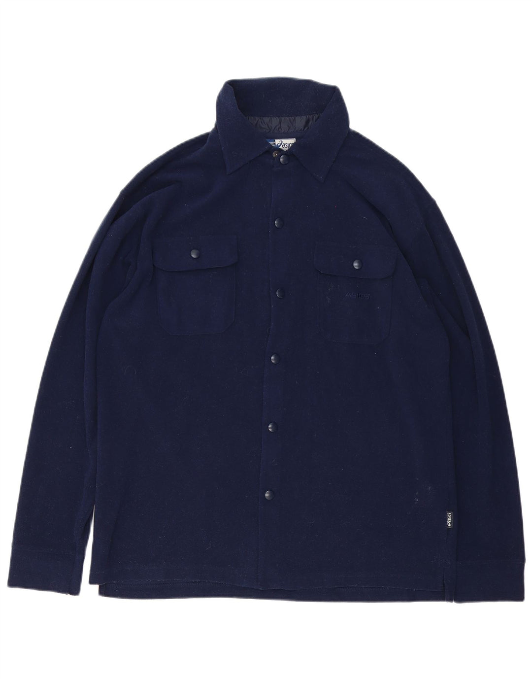 Camicia in pile da uomo Asics Lumberjack Large in poliestere blu navy