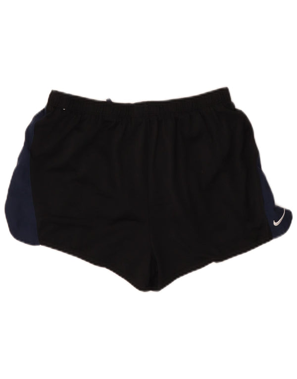 Pantaloncini sportivi Nike Dri Fit da donna UK 12 Medium Nero Colourblock Poliestere