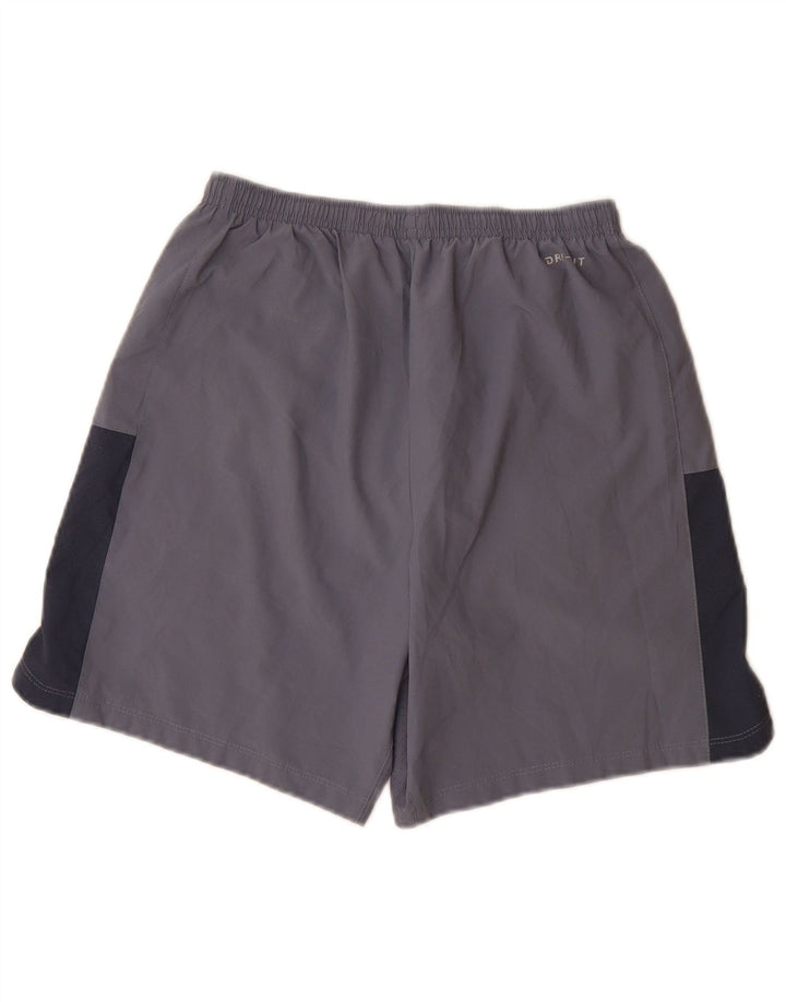Pantaloncini sportivi Nike Dri Fit da uomo, piccoli, in poliestere color block grigio