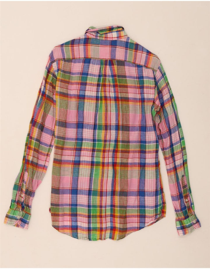 Camicia Polo Ralph Lauren da uomo su misura, piccolo lino a quadri multicolore