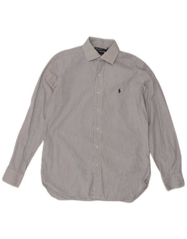 Camicia elegante da uomo Polo Ralph Lauren taglia 39 15 1/2 gessato bianco medio