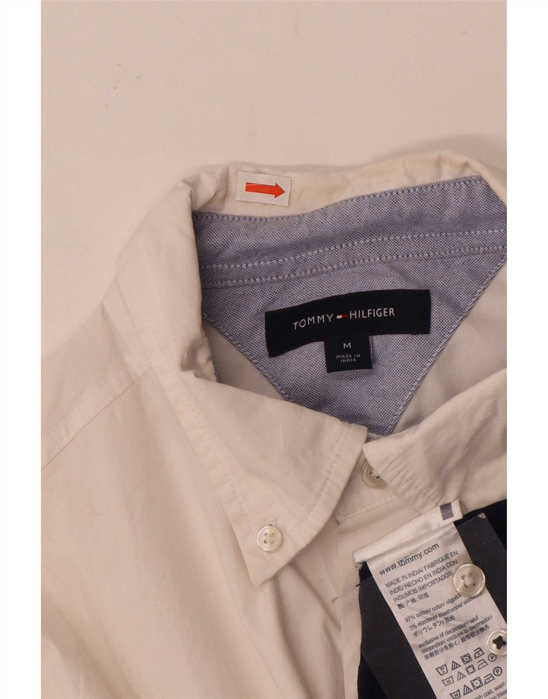Camicia da uomo Tommy Hilfiger color block bianco medio