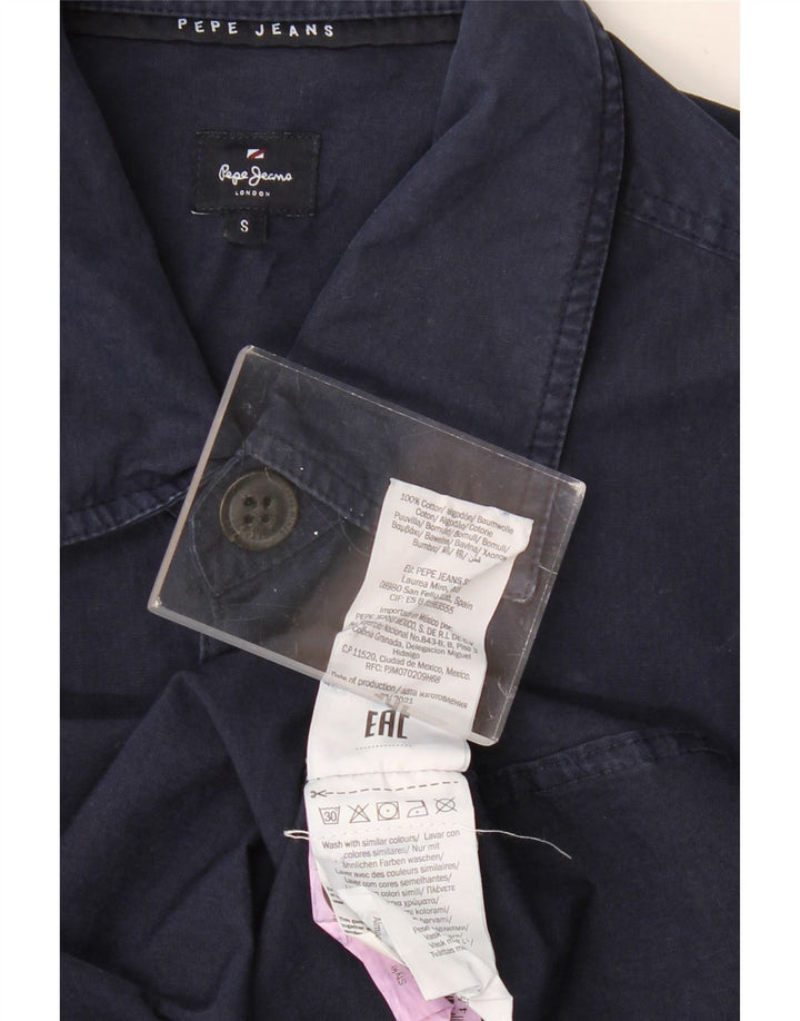 PEPE JEANS Camicia grafica da uomo piccola in cotone blu navy