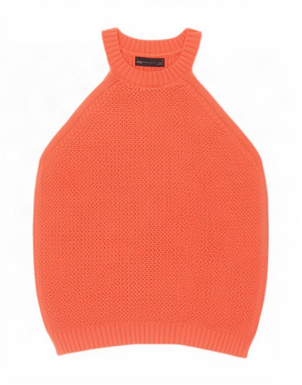 Canotta da donna Marks & Spencer all'uncinetto UK 14 Cotone rosa medio