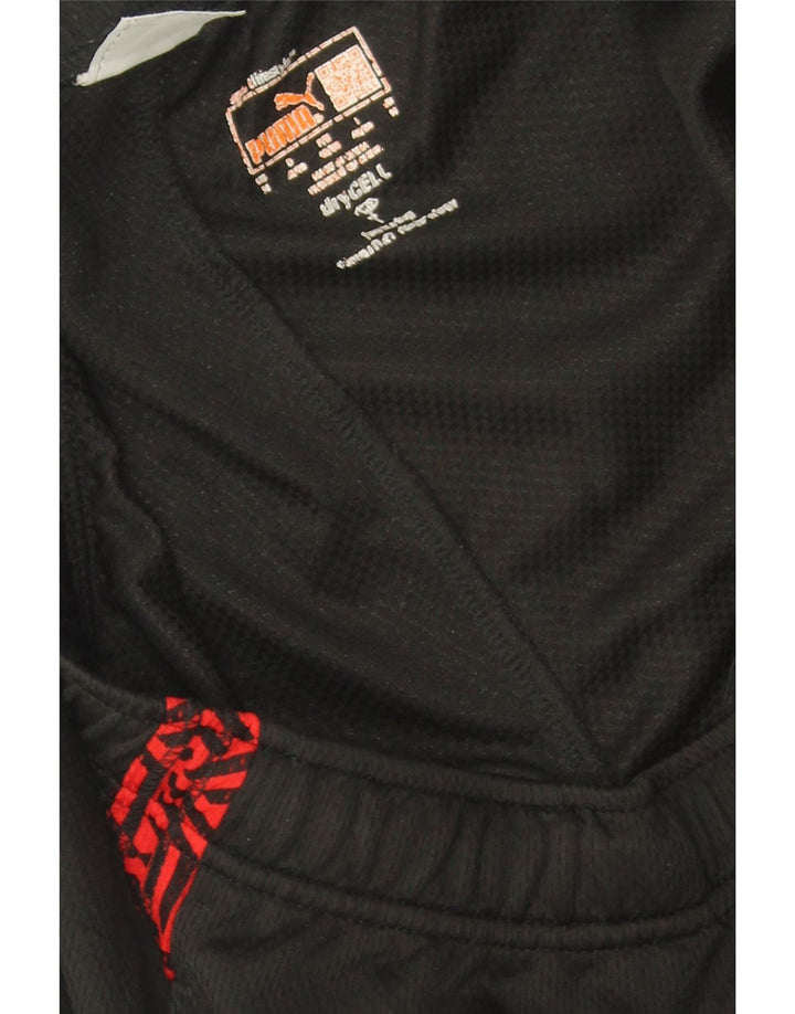 PUMA Mens Sport Shorts Medium  Black Geometric Polyester Vintage Puma and Second-Hand Puma from Messina Hembry 