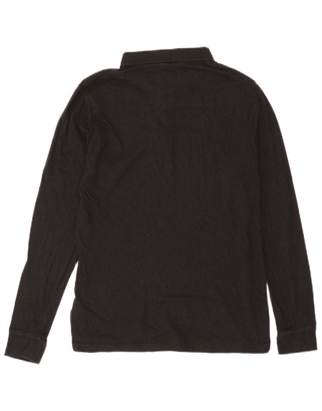 Polo da uomo a maniche lunghe French Connection in cotone nero medio