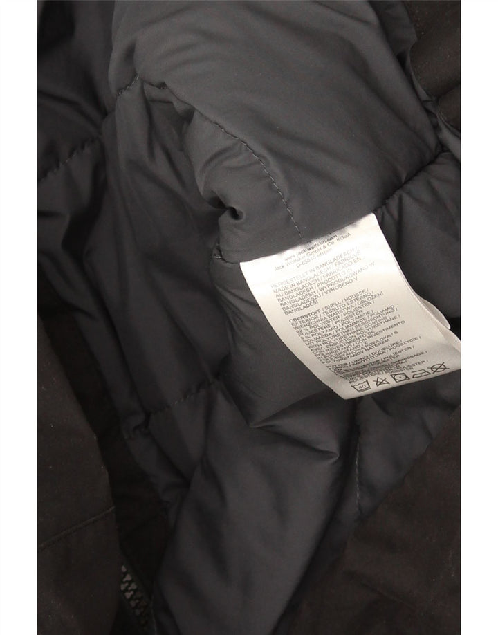Giacca a vento con cappuccio da donna Jack Wolfskin UK 16 grande poliestere nero