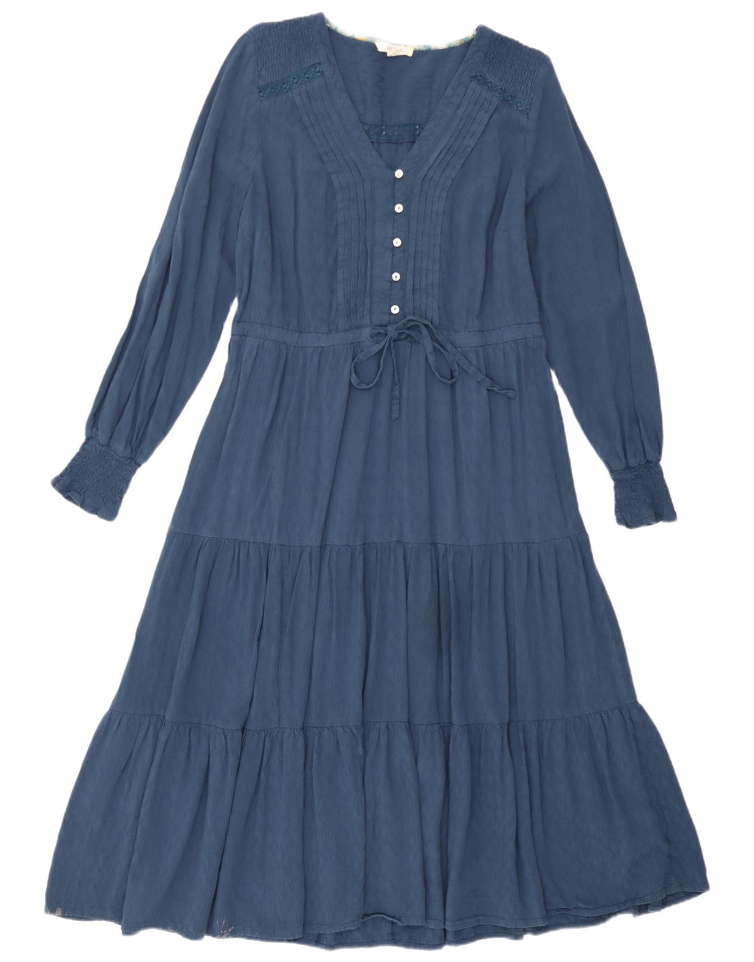 Abito a strati a maniche lunghe da donna White Stuff UK 12 Viscosa blu medio