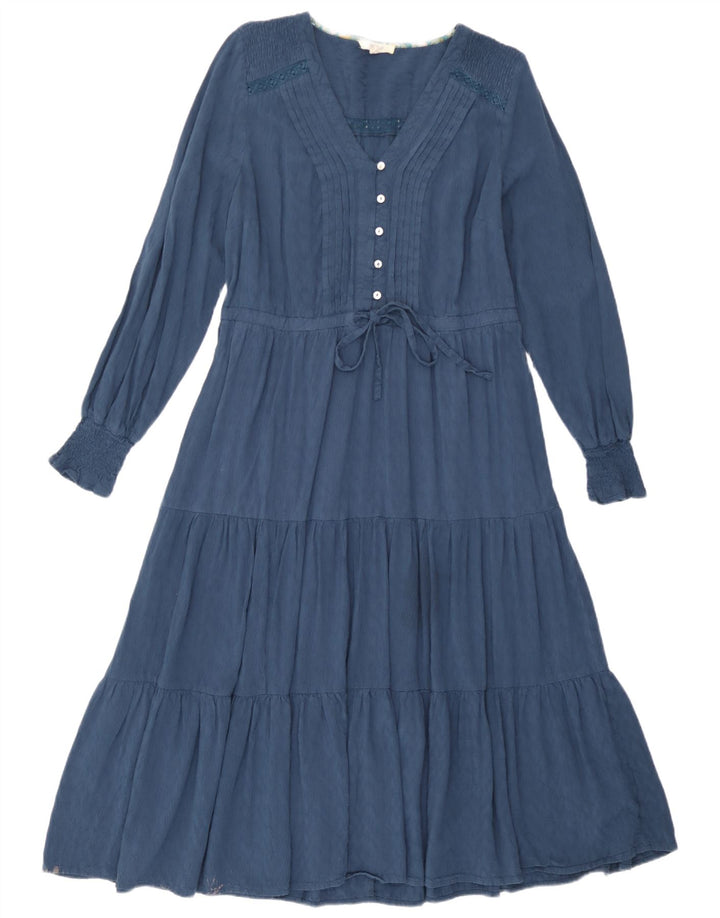 Abito a strati a maniche lunghe da donna White Stuff UK 12 Viscosa blu medio
