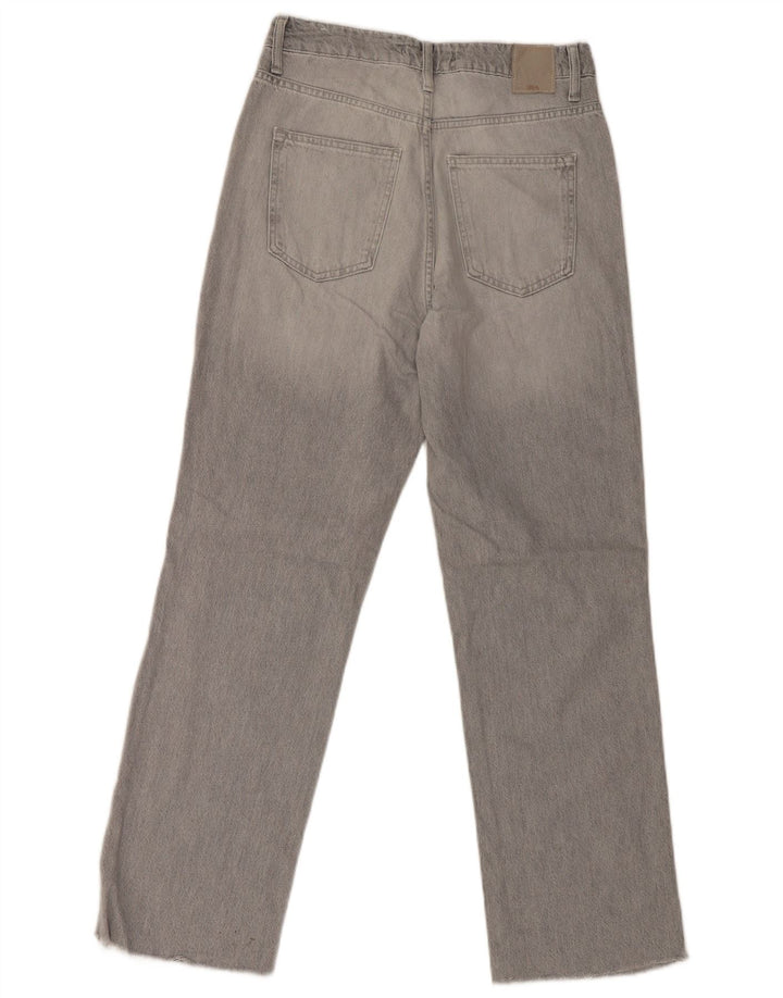 Jeans dritti da donna Zara EU 38 Small W28 L30 Grigio