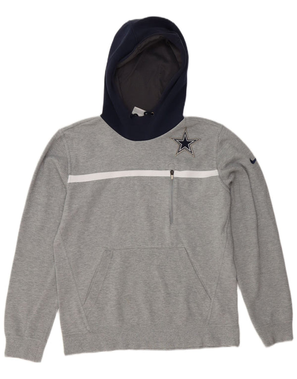 Felpa con cappuccio da uomo Nike Dallas Cowboys, cotone color block grigio medio