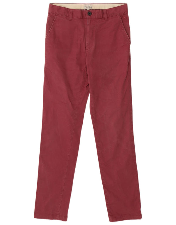 Pantaloni chino slim da uomo Jack Wills W30 L31 cotone rosso