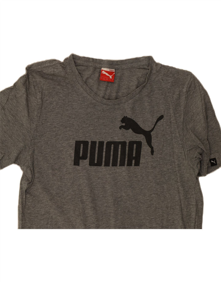 PUMA Mens Graphic T-Shirt Top Small Grey Cotton Vintage Puma and Second-Hand Puma from Messina Hembry 