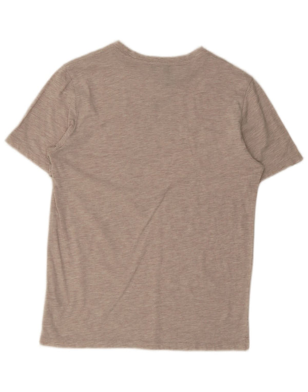 T-shirt da donna Reiss Top UK 14 cotone screziato beige medio