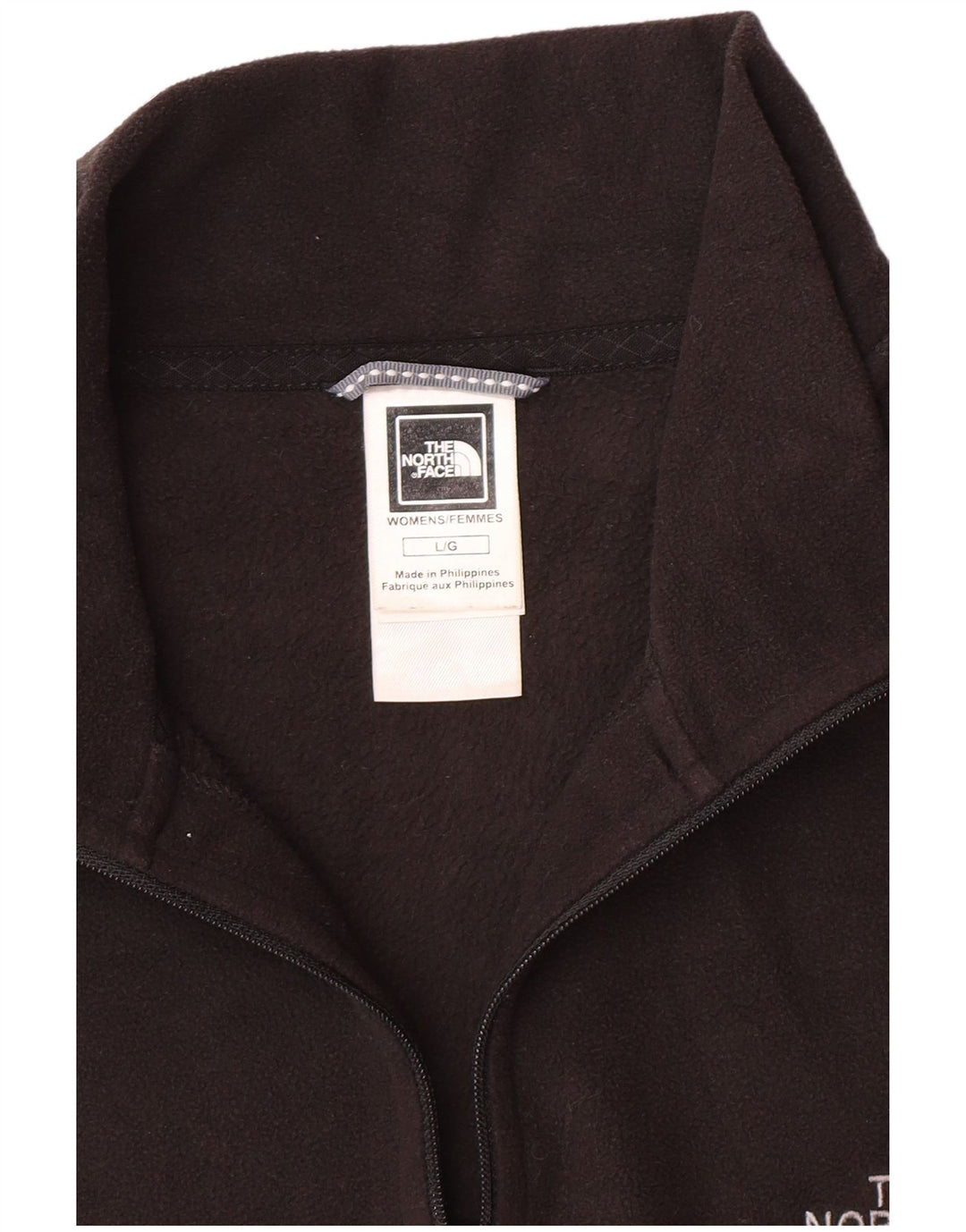 Maglione in pile da donna con collo e zip The North Face UK 16 grande poliestere nero