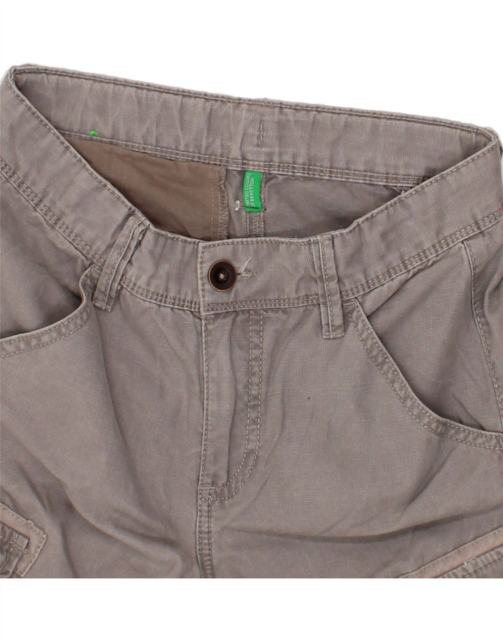 BENETTON Womens Slim Cargo Trousers W28 L25 Grey Vintage Benetton and Second-Hand Benetton from Messina Hembry 