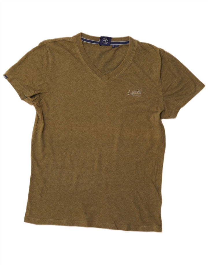 T-shirt da uomo Superdry Top in cotone verde medio