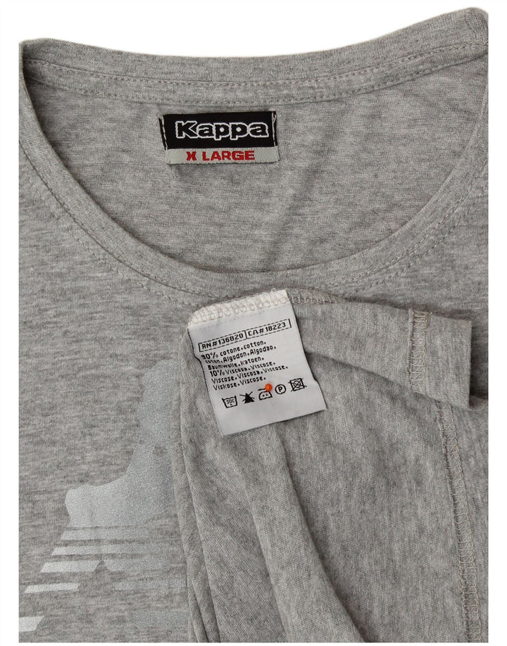 T-shirt grafica da donna KAPPA Top UK 18 XL cotone grigio