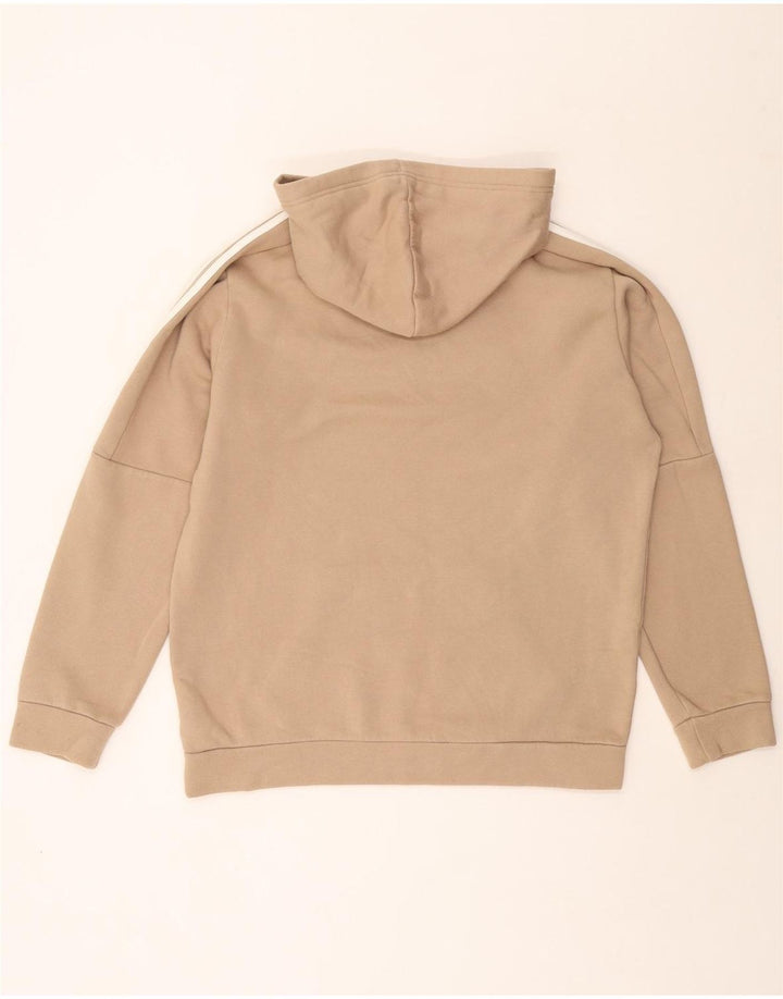 Maglione con cappuccio da uomo ADIDAS in cotone beige medio