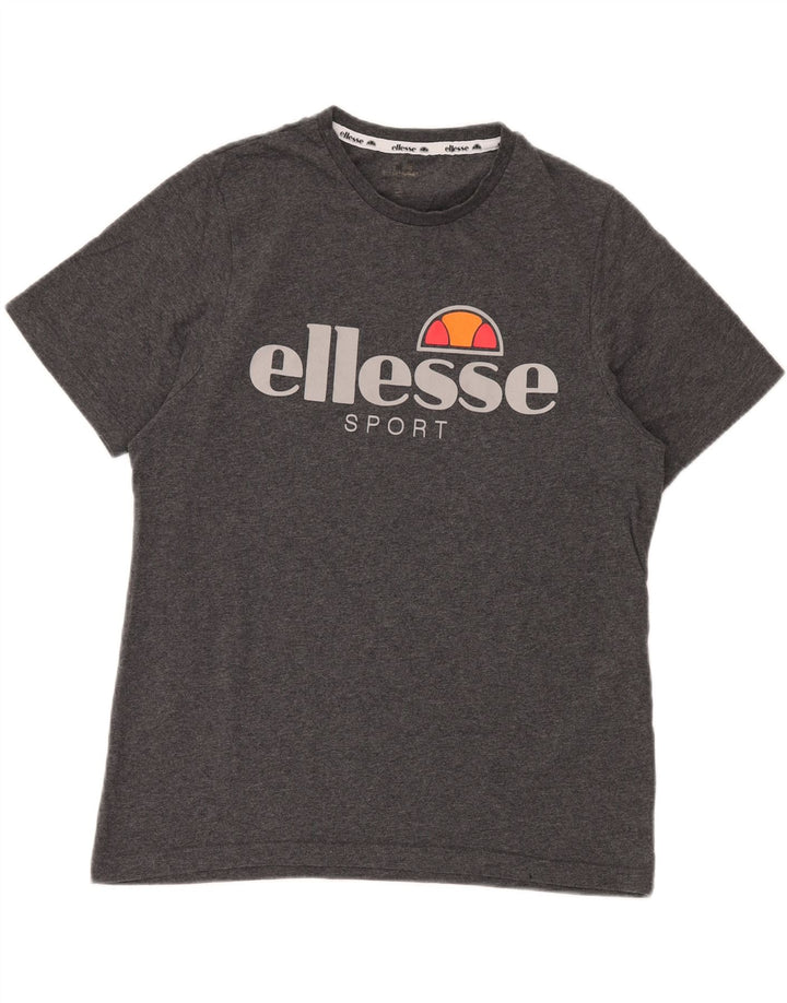 ELLESSE T-shirt grafica da uomo in cotone grigio medio