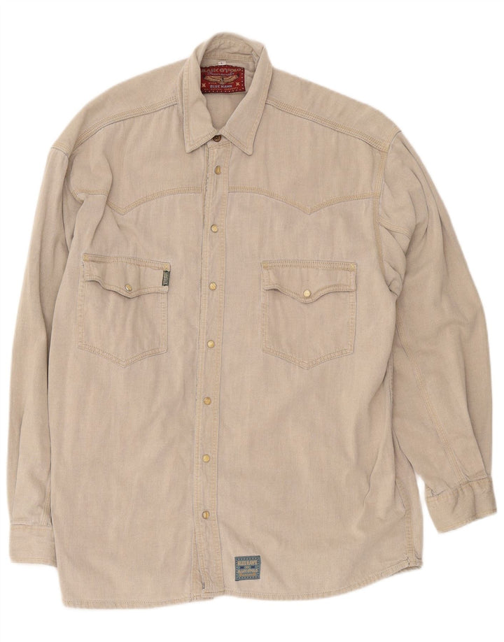 Camicia di jeans da uomo Marc O'Polo grande beige