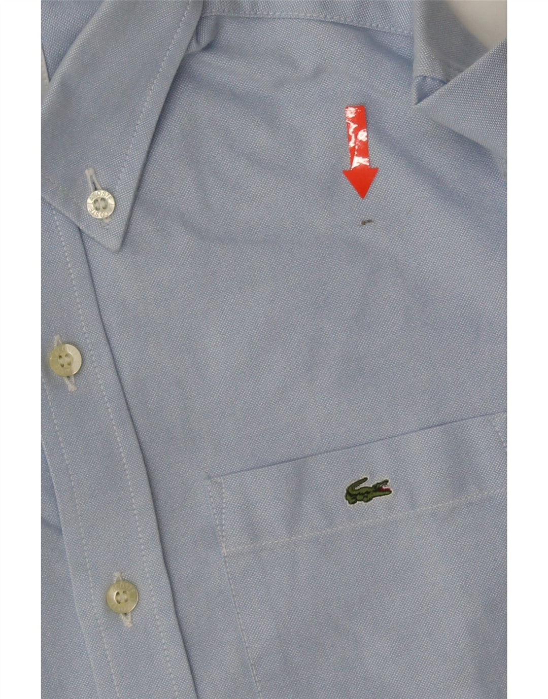 Camicia LACOSTE per ragazzi 7-8 anni in cotone blu