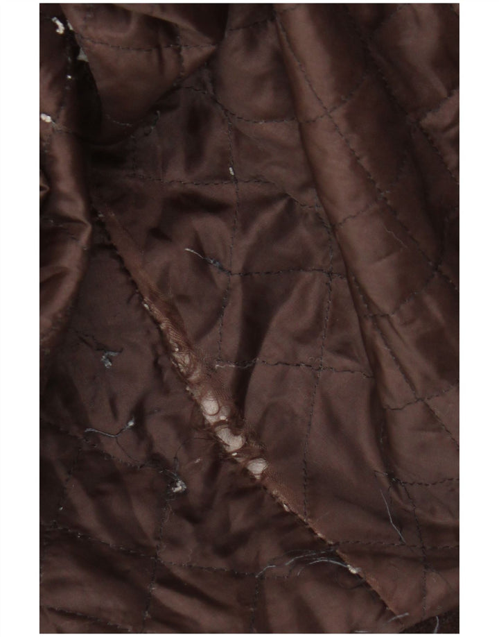 Soprabito vintage in pelle scamosciata oversize da donna UK 20 2XL Marrone