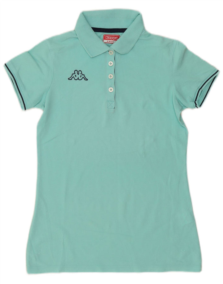 Polo Kappa Donna UK 10 Small Turchese Cotone