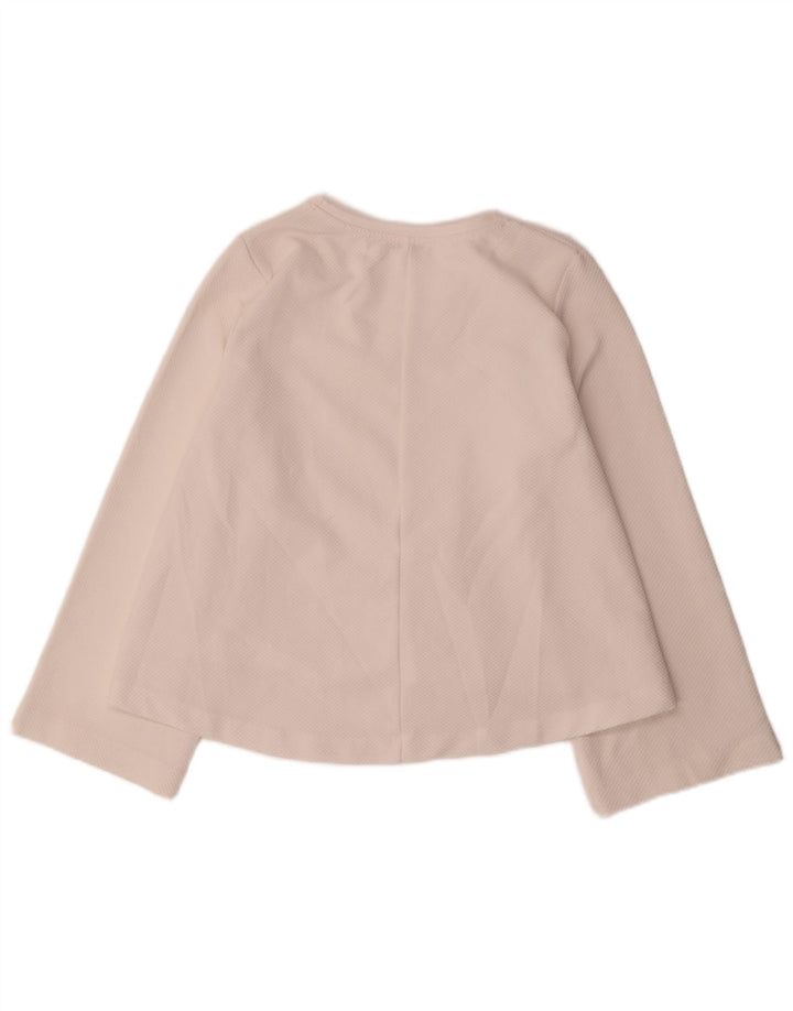 Top Zara Trafaluc da donna a maniche lunghe UK 14 medio bianco sporco