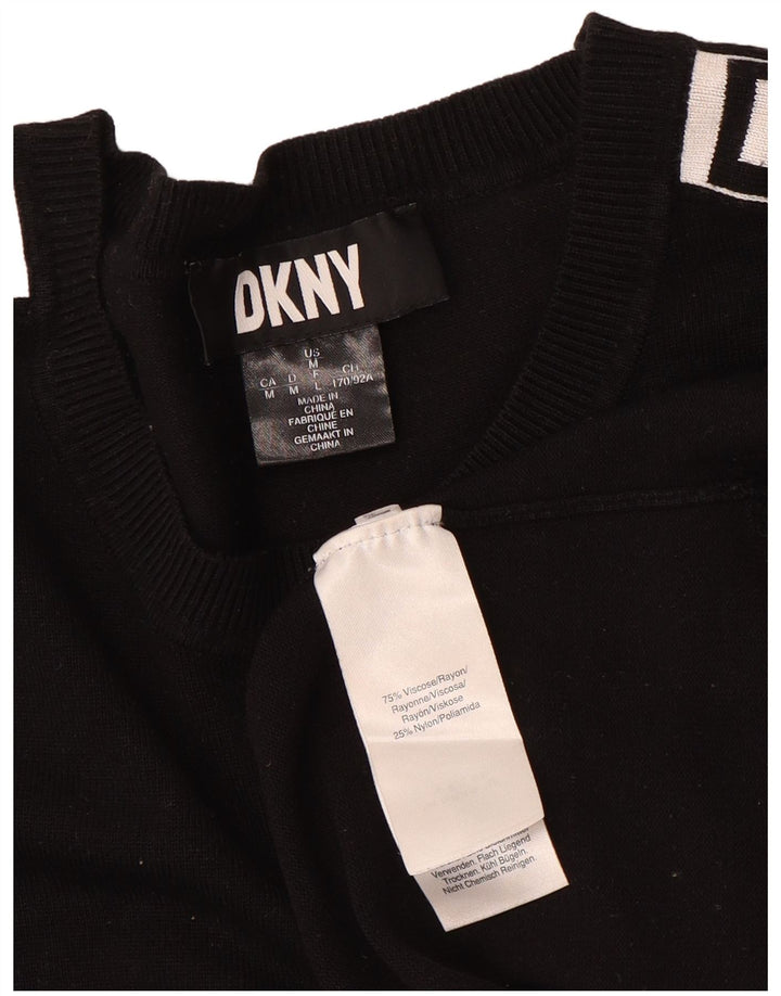 Felpa grafica da donna Dkny Jumper UK 12 Medium Black Viscosa
