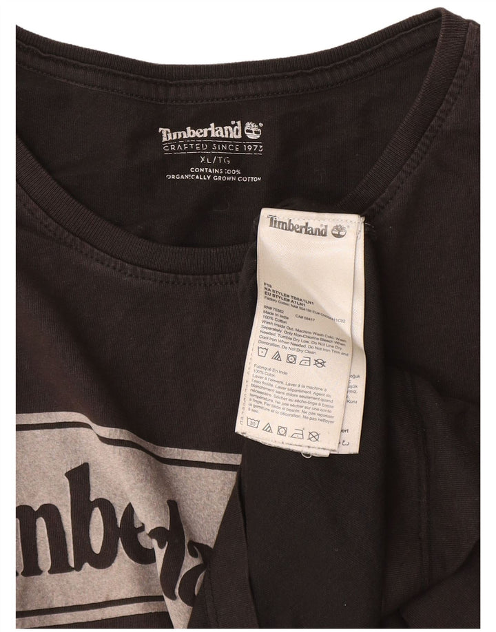 T-shirt grafica da uomo Timberland Top XL in cotone nero