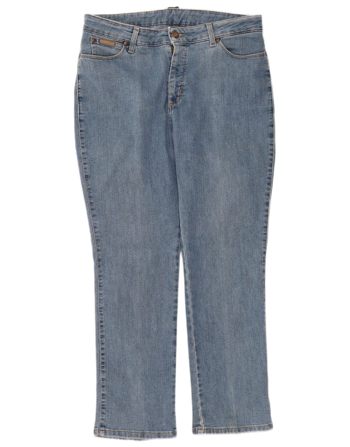 Jeans dritti da donna Wrangler W34 L28 cotone blu