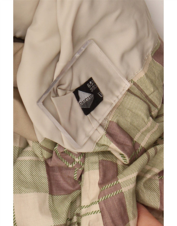 Trench vintage da donna UK 12 sintetico beige medio