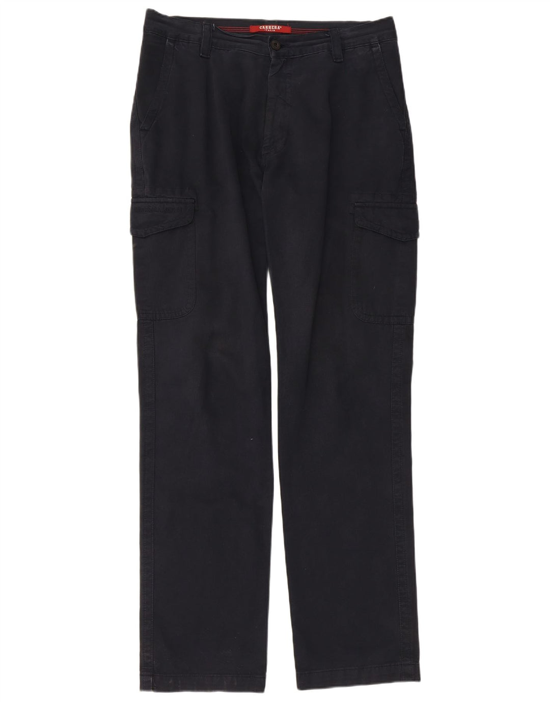 Pantaloni cargo dritti da uomo Carrera W34 L33 cotone blu navy