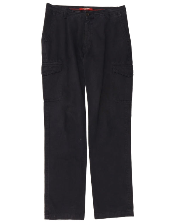 Pantaloni cargo dritti da uomo Carrera W34 L33 cotone blu navy