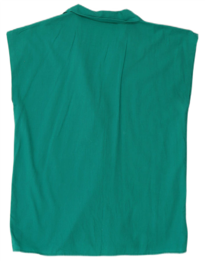 Camicetta senza maniche da donna VINTAGE UK 12 Medio Turchese